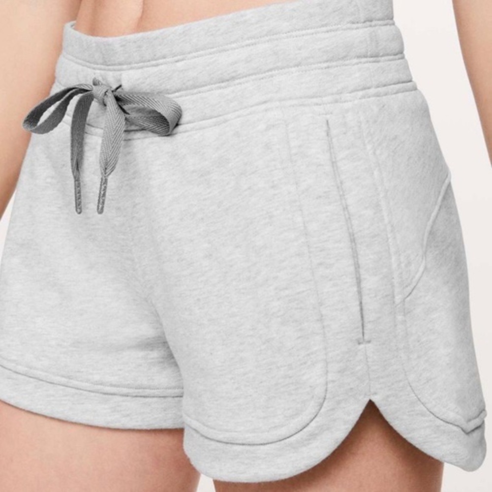 Lululemon Hot Grey Cotton Lounge Sweat Shorts